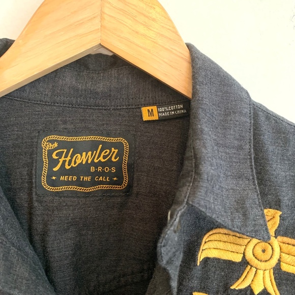 Rare Howler Brothers Men’s Medium ACL 50th Anniversary Novato Snapshirt Pilot - Picture 4 of 11